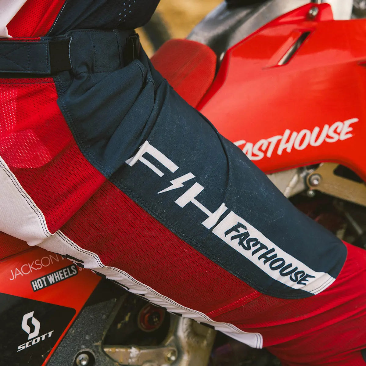 Helix Circuit Pant - Navy/White/Red - Fasthouse