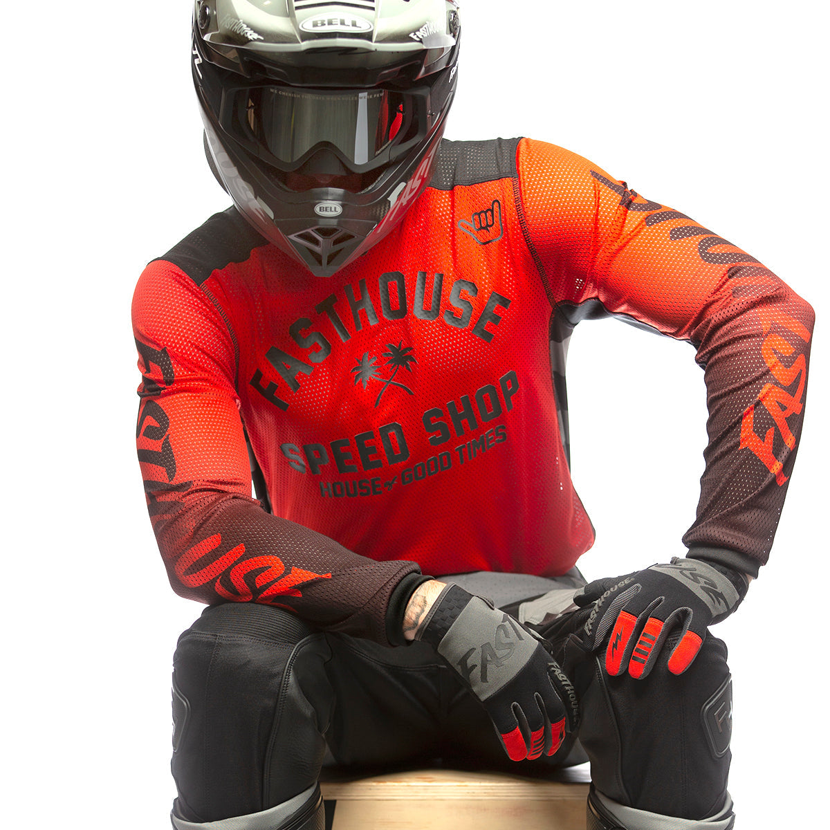 A/C Grindhouse Asher Jersey - Infrared/Black closeout