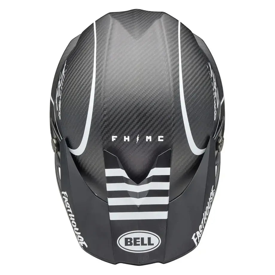 Bell Moto-10 Spherical Fasthouse Raven Helmet - Matte Black/White - Fasthouse