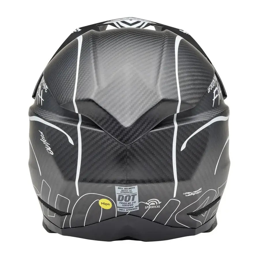 Bell Moto-10 Spherical Fasthouse Raven Helmet - Matte Black/White - Fasthouse