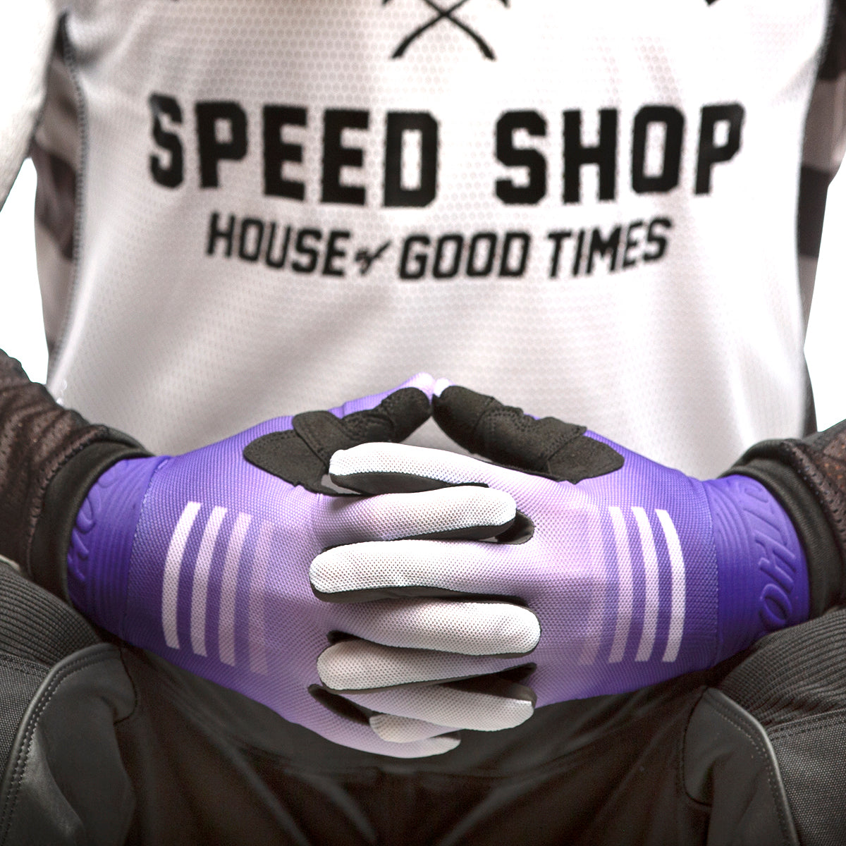 Blitz Fader Glove - Purple/White Fasthouse