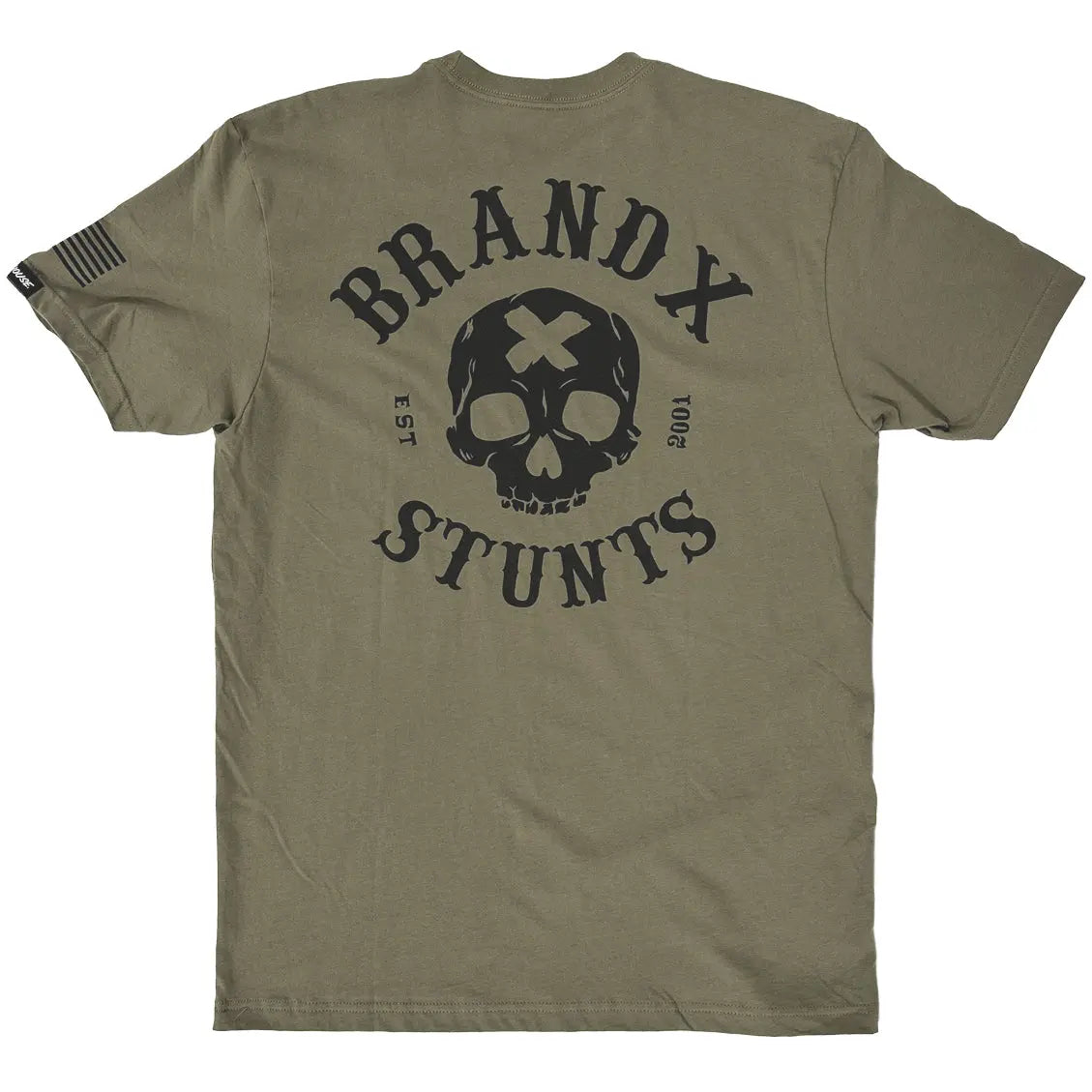 Brand X Skull Tee - Military Green - Fasthouse