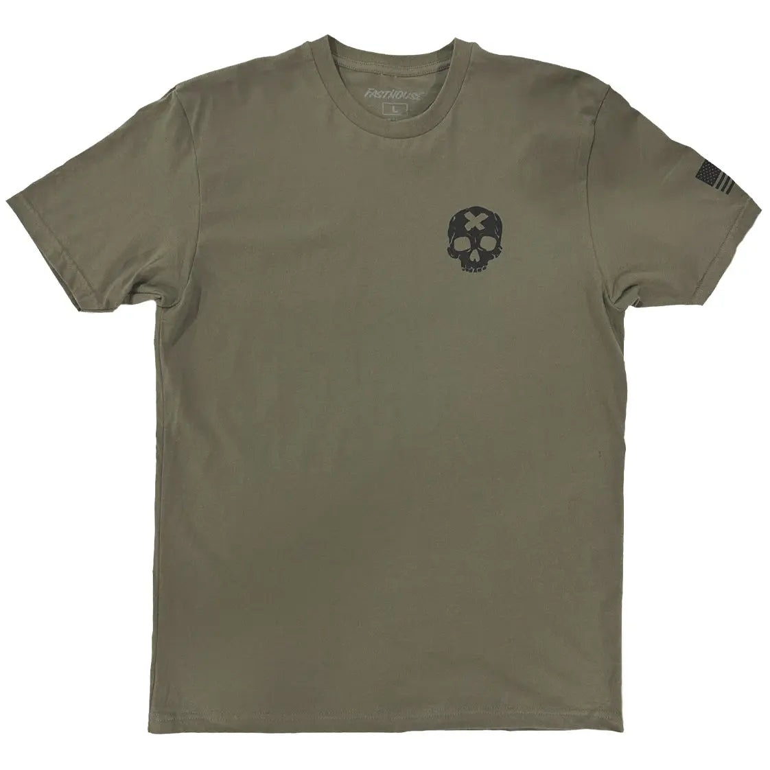 Brand X Skull Tee - Military Green - Fasthouse