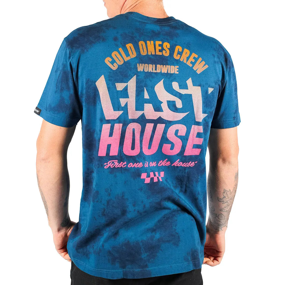 Cold Ones Tee - Indigo Crystal Wash - Fasthouse