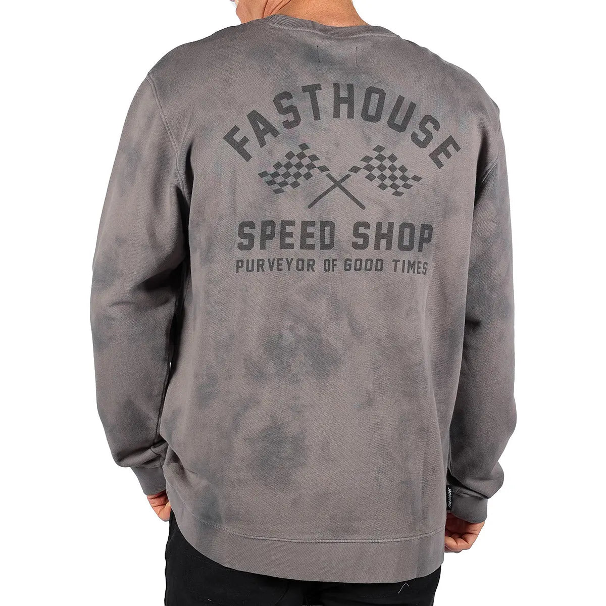 Crossroad Crew Neck Pullover - Shadow Crystal Wash - Fasthouse