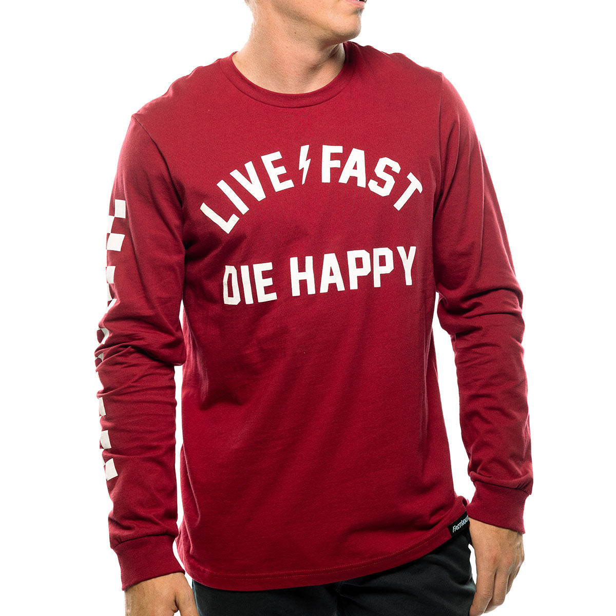 Die Happy LS Tee - Cardinal