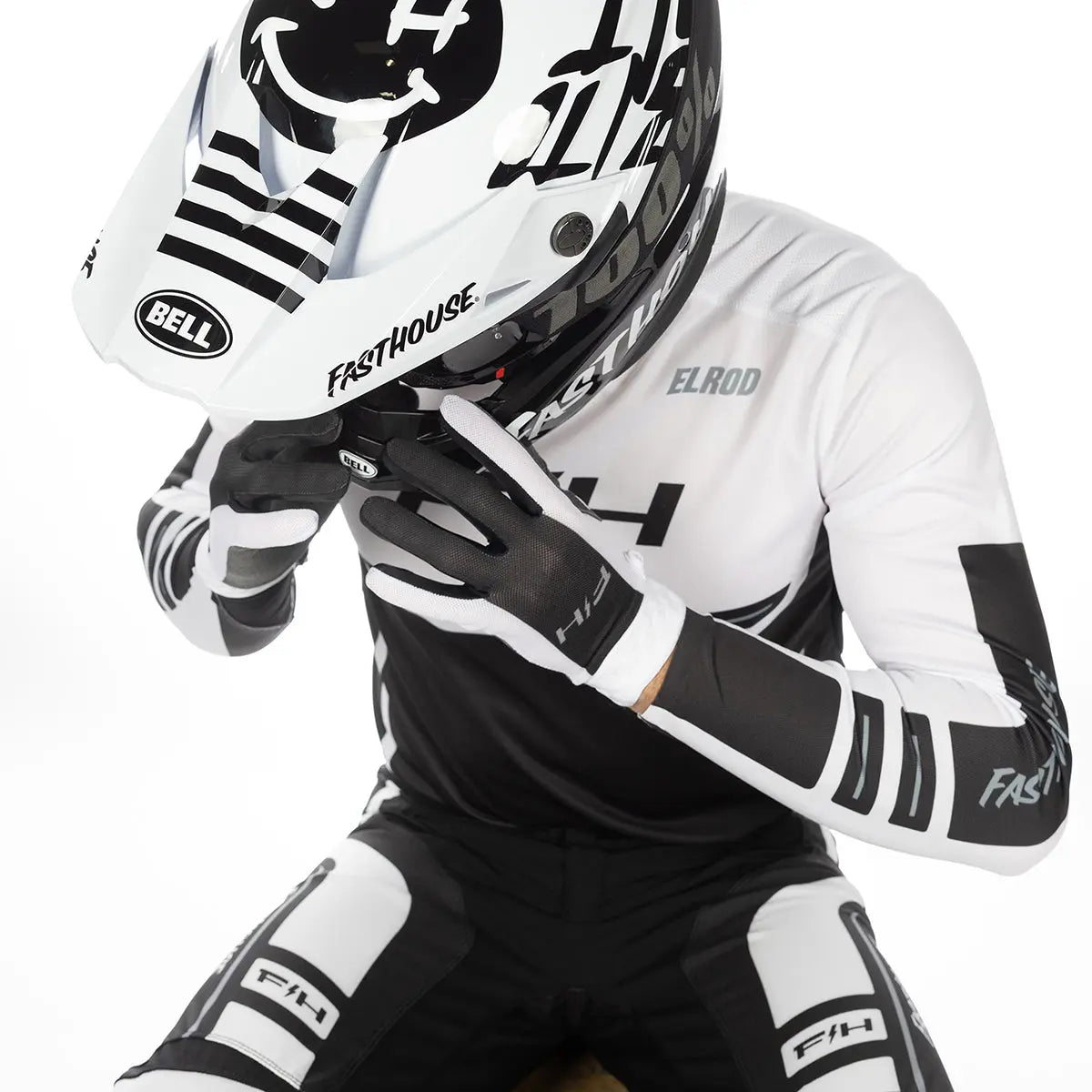 Elrod React Jersey - White/Black Fasthouse