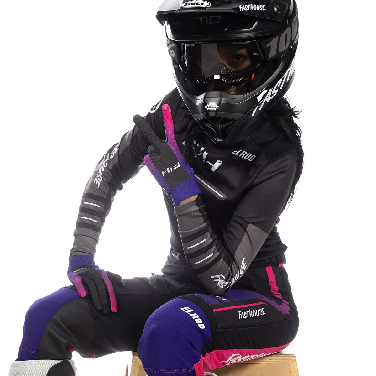 Elrod React Women's Jersey - Black Fasthouse