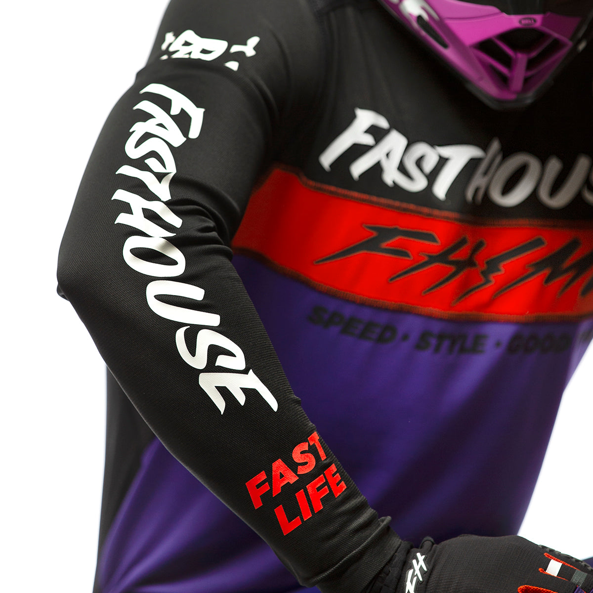 Elrod Evoke Jersey - Black/Purple Fasthouse