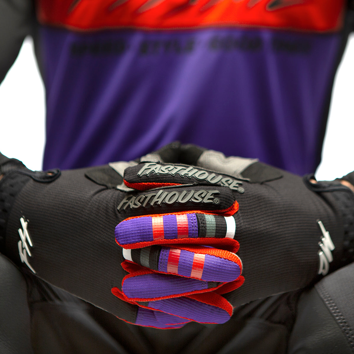 Elrod Evoke Glove - Black/Purple Closeout