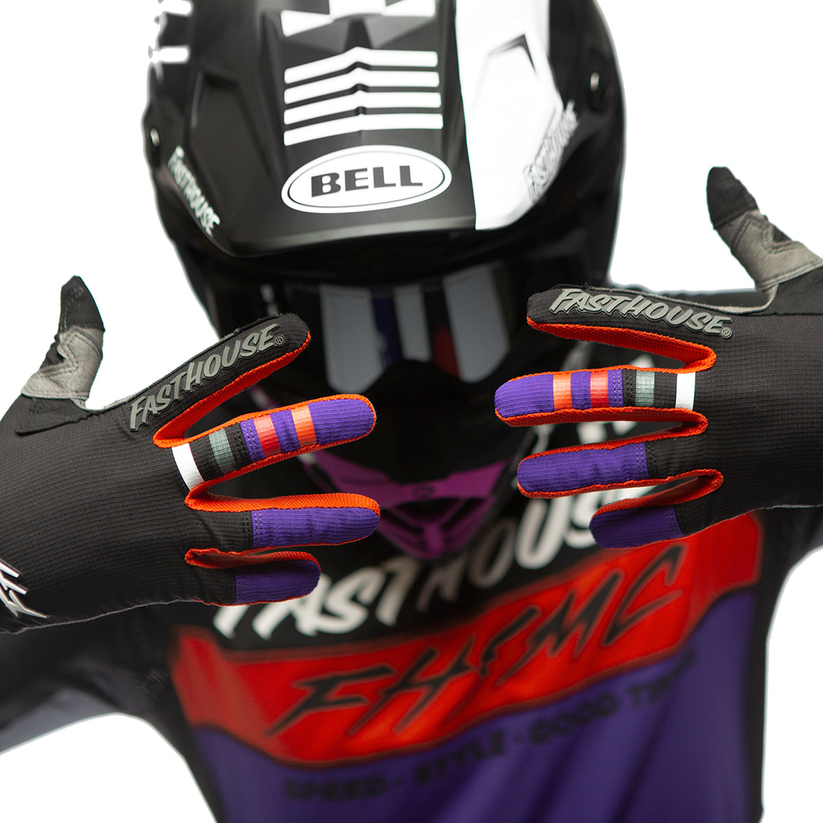 Elrod Evoke Glove - Black/Purple Closeout