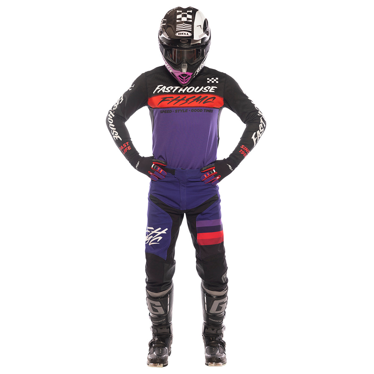 Elrod Evoke Jersey - Black/Purple Fasthouse