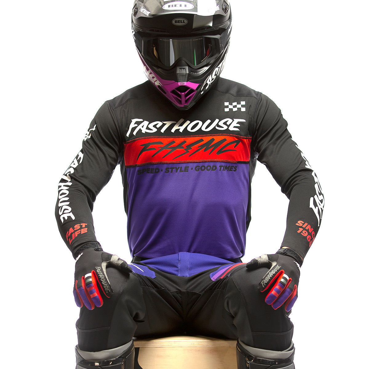 Elrod Evoke Jersey - Black/Purple Fasthouse