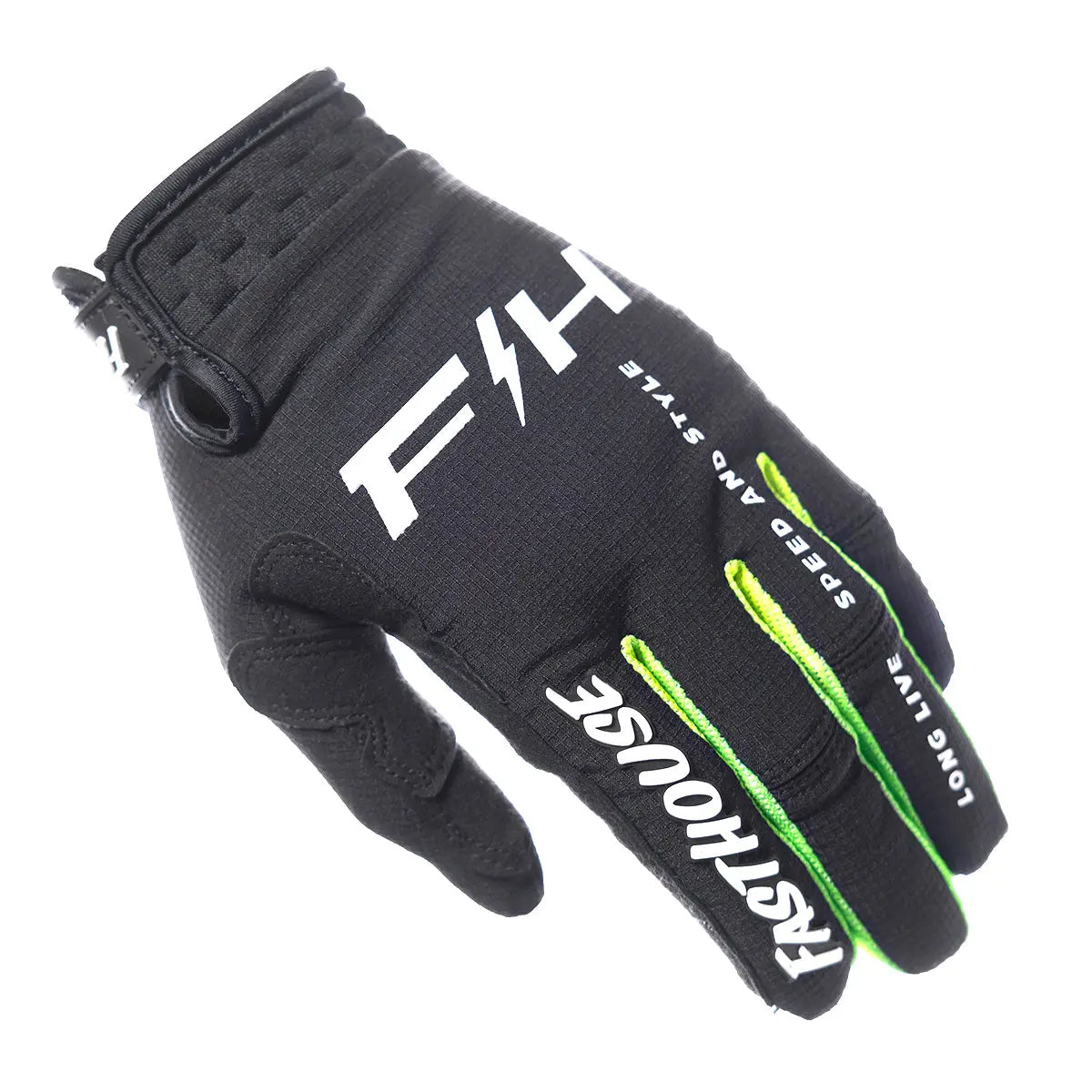 Elrod Nitro Glove - Black Neon - Fasthouse