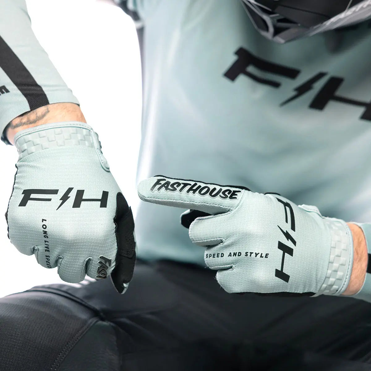Elrod Nitro Glove - Oceanic Mint - Fasthouse