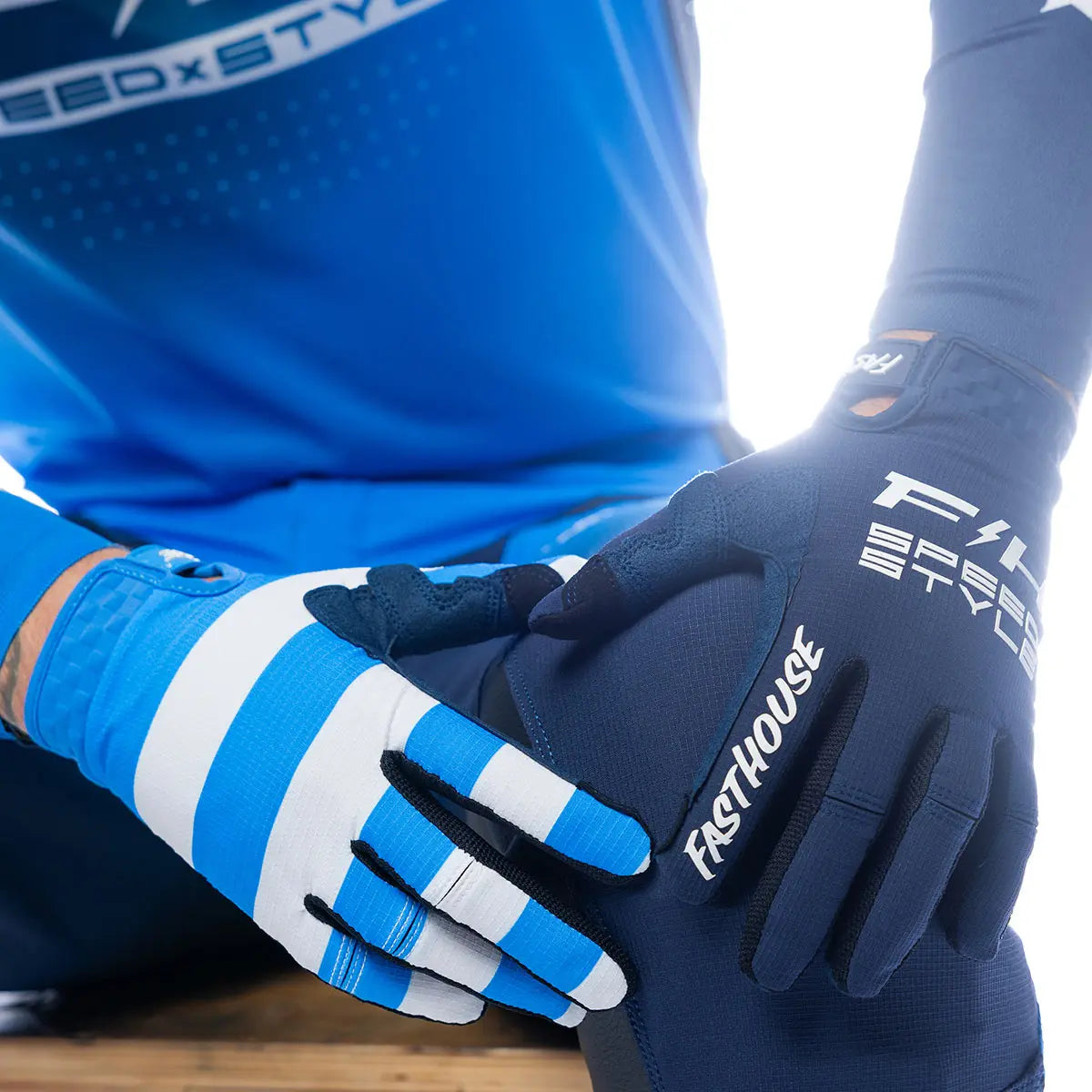 Elrod Ether Glove - Electric Blue/Navy - Fasthouse