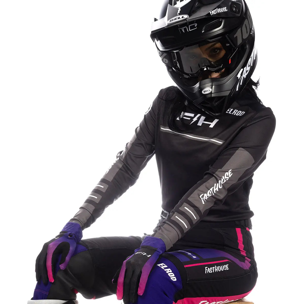 Elrod React Women's Jersey - Black Fasthouse