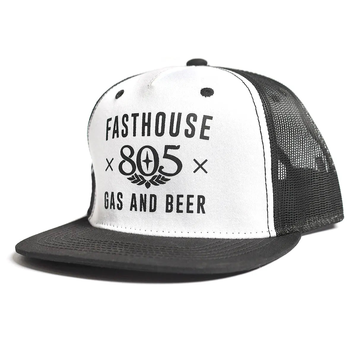 805 Gas & Beer Trucker Hat - White - Fasthouse
