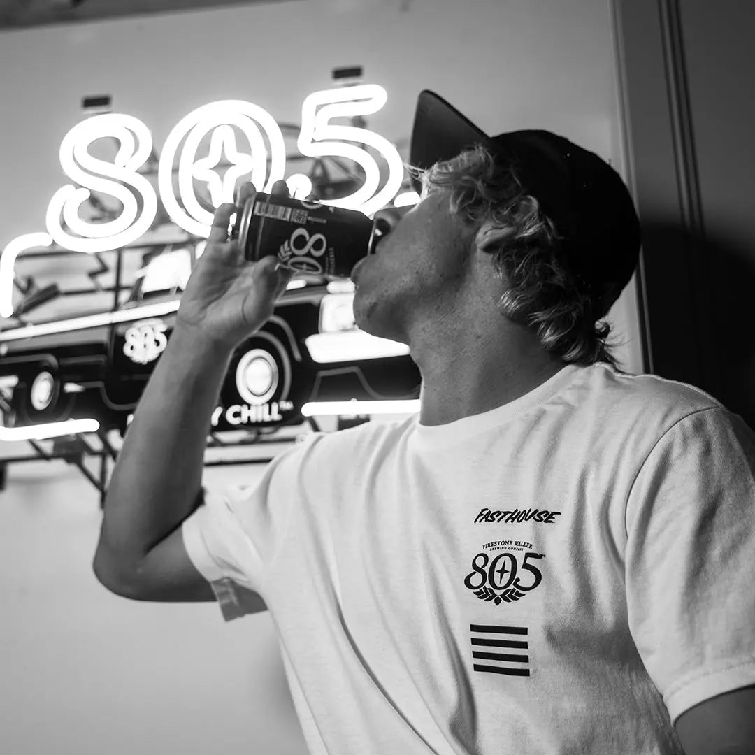 805 Crew Time Midweight Tee - White - Fasthouse