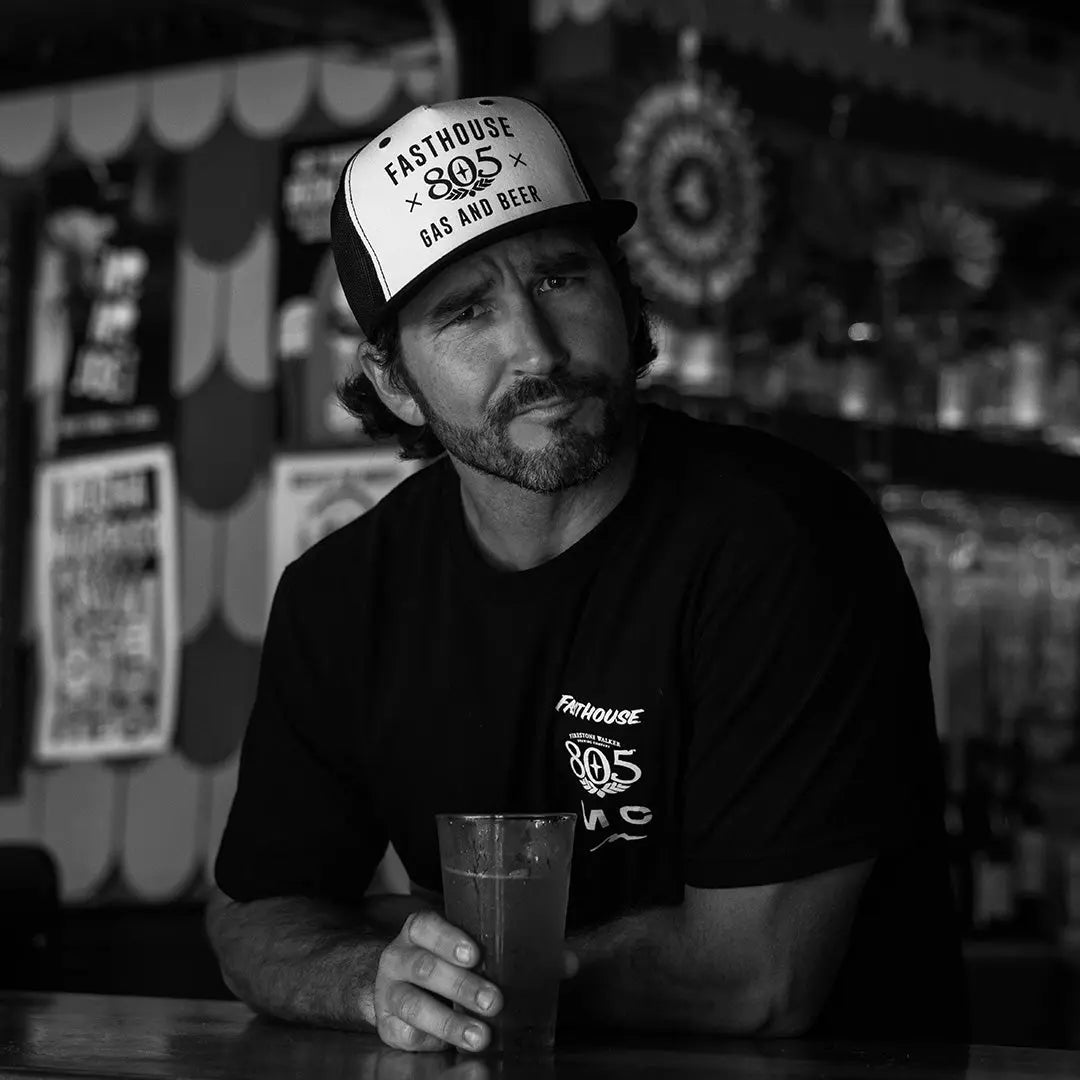 805 Gas & Beer Trucker Hat - White - Fasthouse