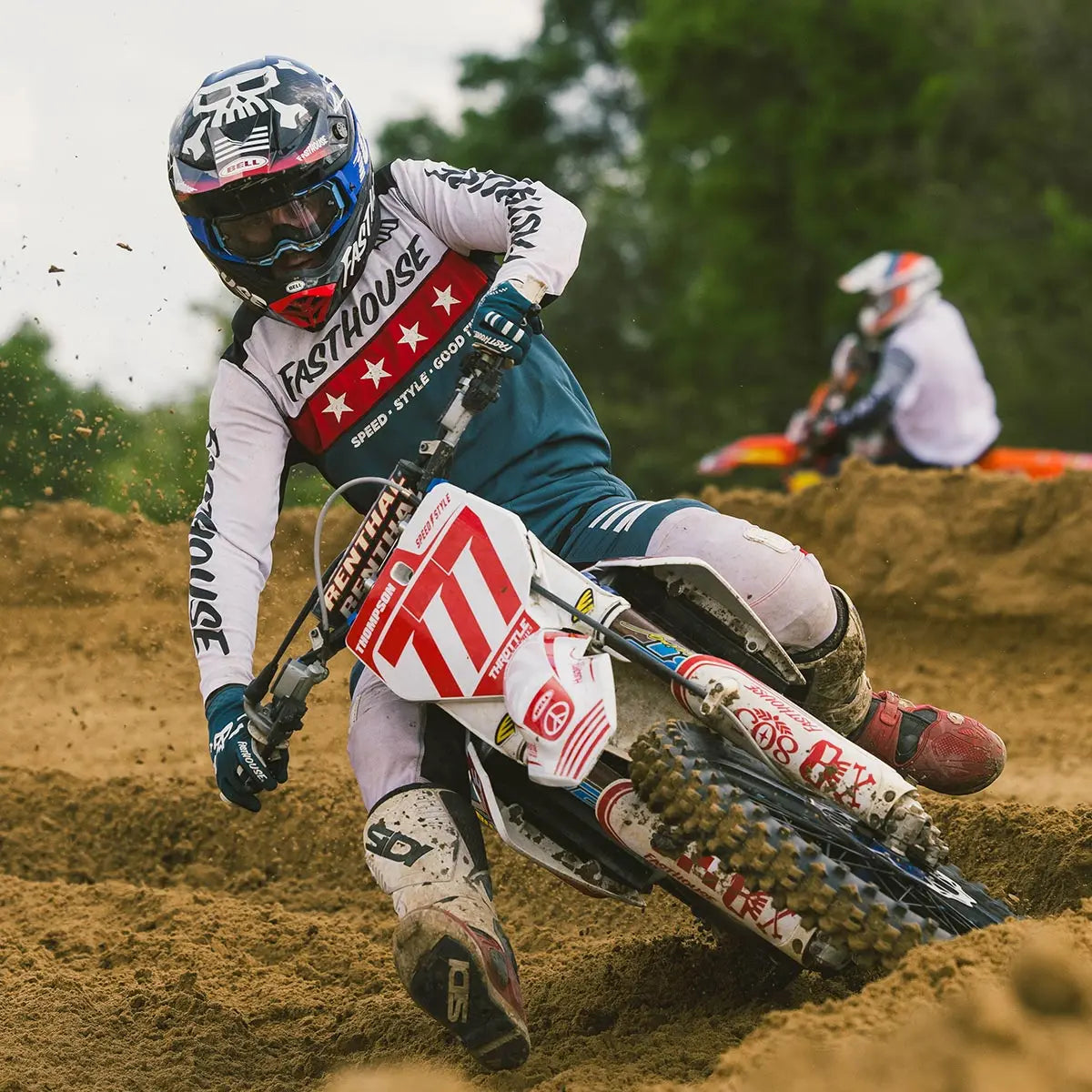 Elrod Astre Youth Jersey - White/Slate - Fasthouse