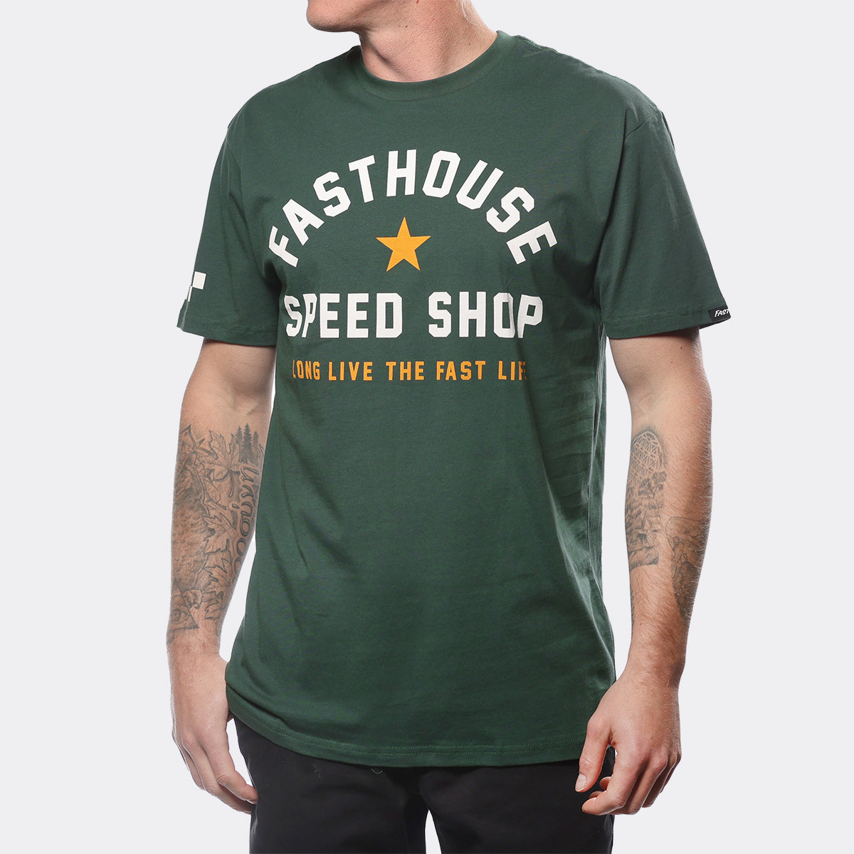 Fast Life Tee - Forest Green
