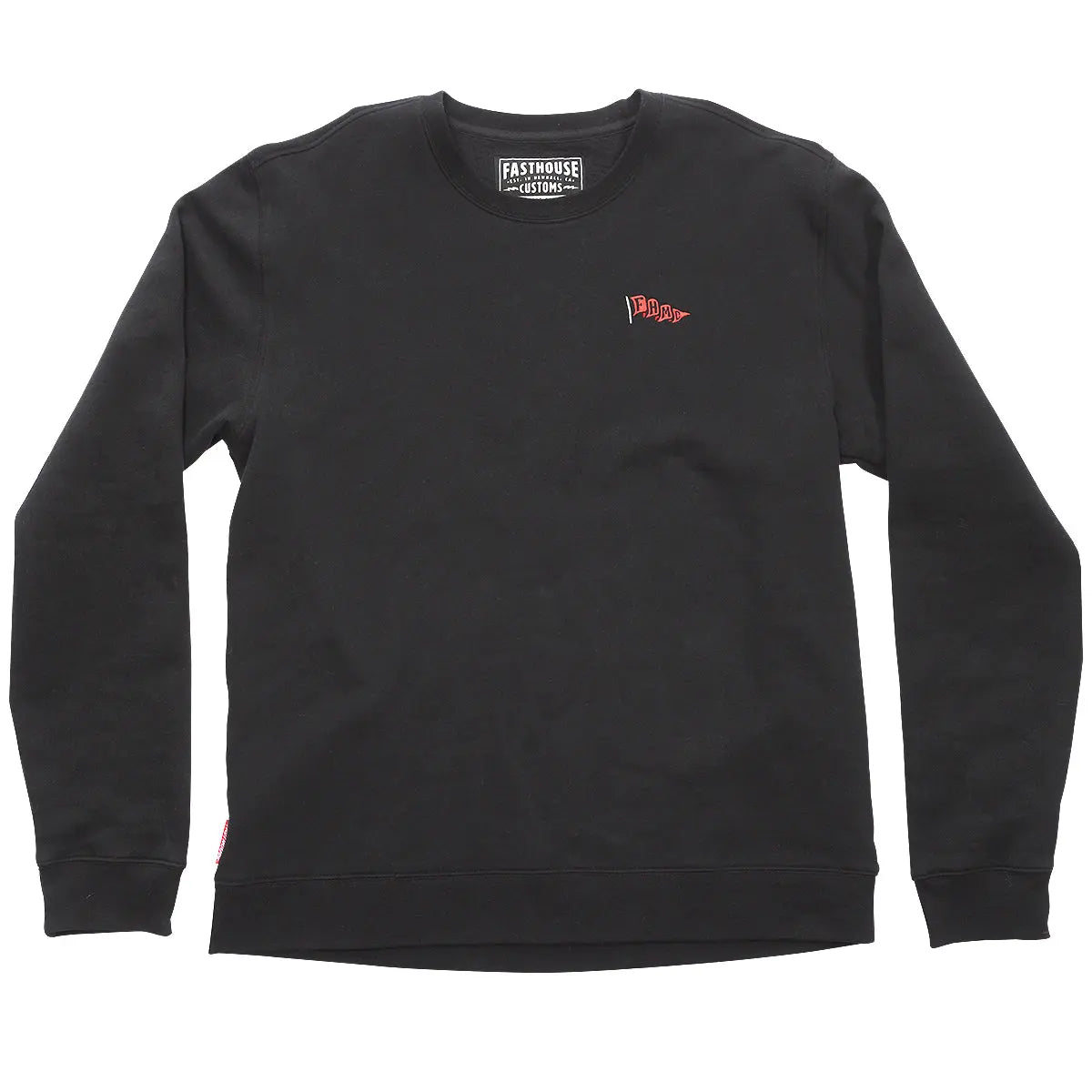 Flag Crew Neck Pullover - Black