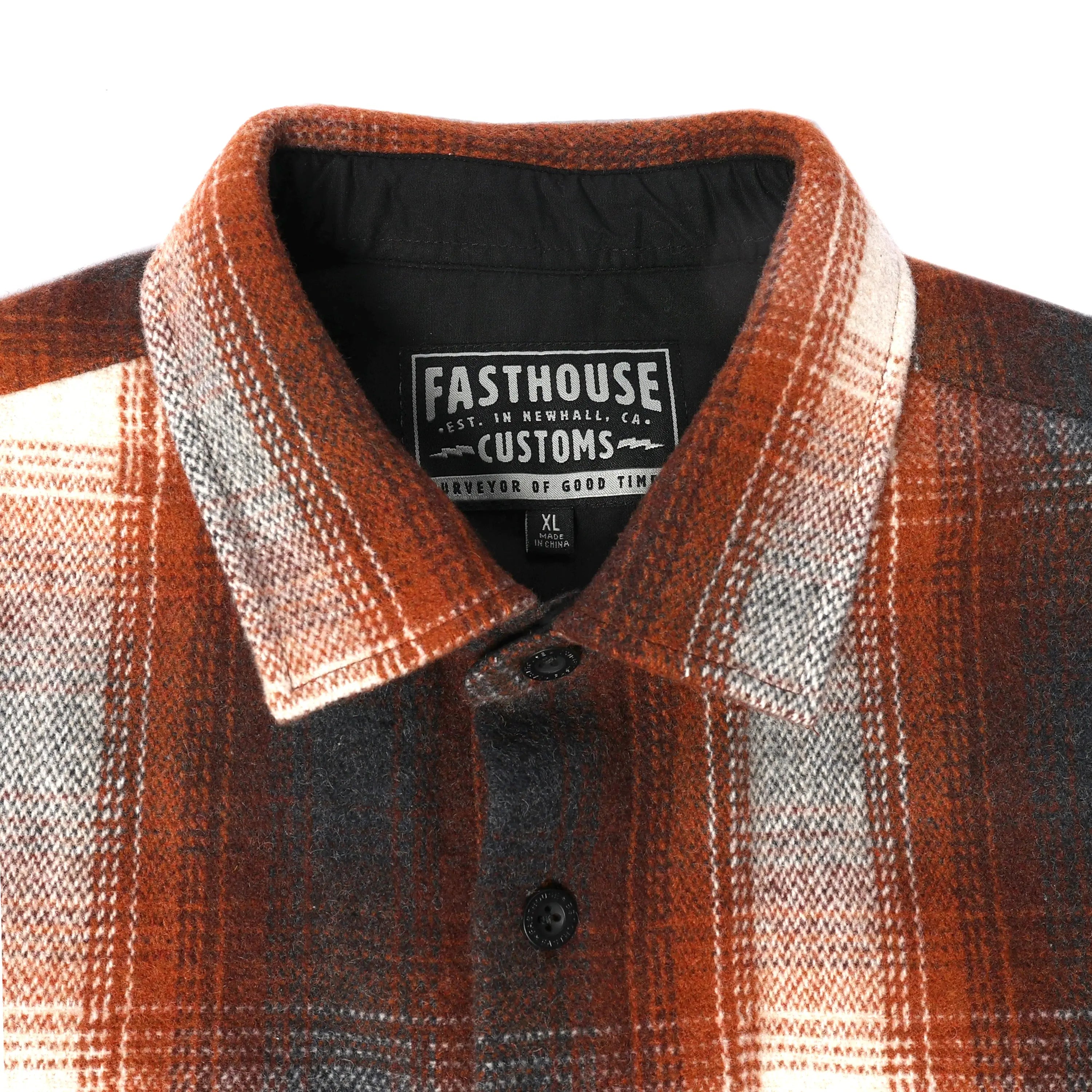 Folsom Heavyweight Flannel - Rust - Fasthouse