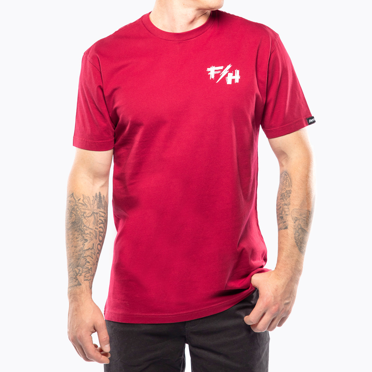 Fray Tee - Cardinal