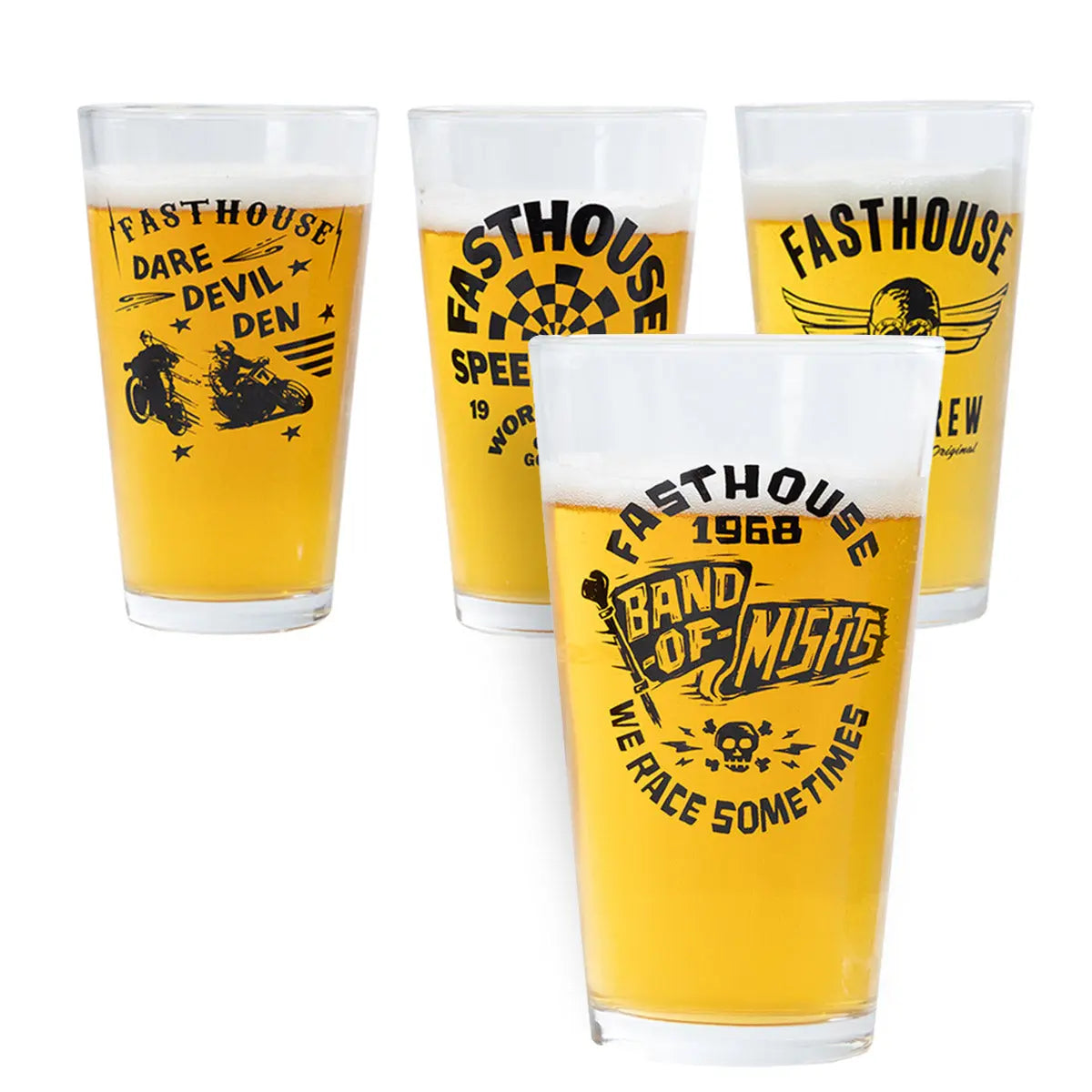 Daredevil Pint Glass Set - 16oz 4pk - Fasthouse