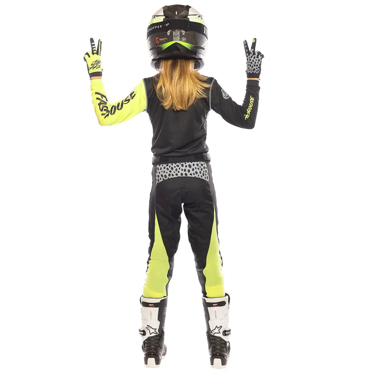 Speed Style Zenith Youth Glove - Skyline/Party Lime - Fasthouse