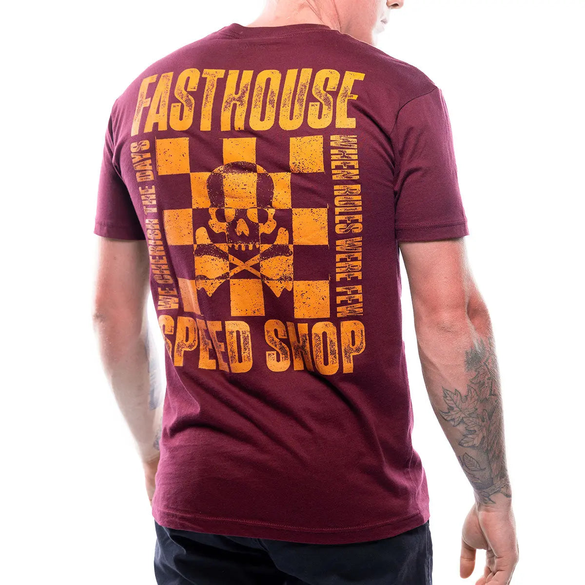 Grid Tee - Maroon - Fasthouse