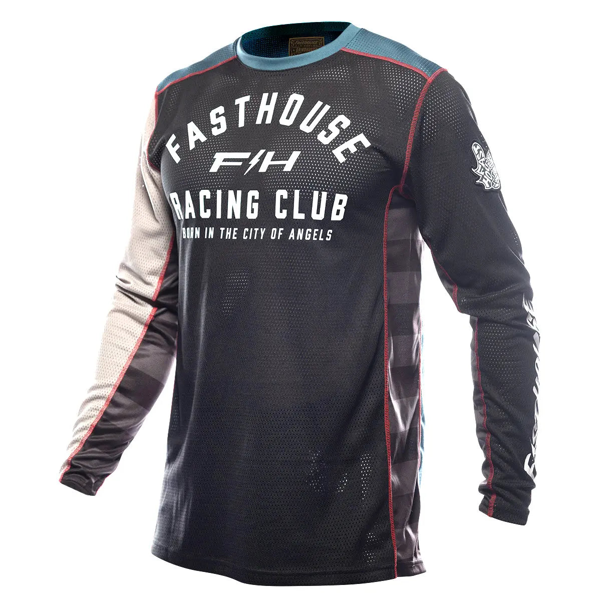 Grindhouse Air-Cooled Club Jersey - Black/Teal - Fasthouse