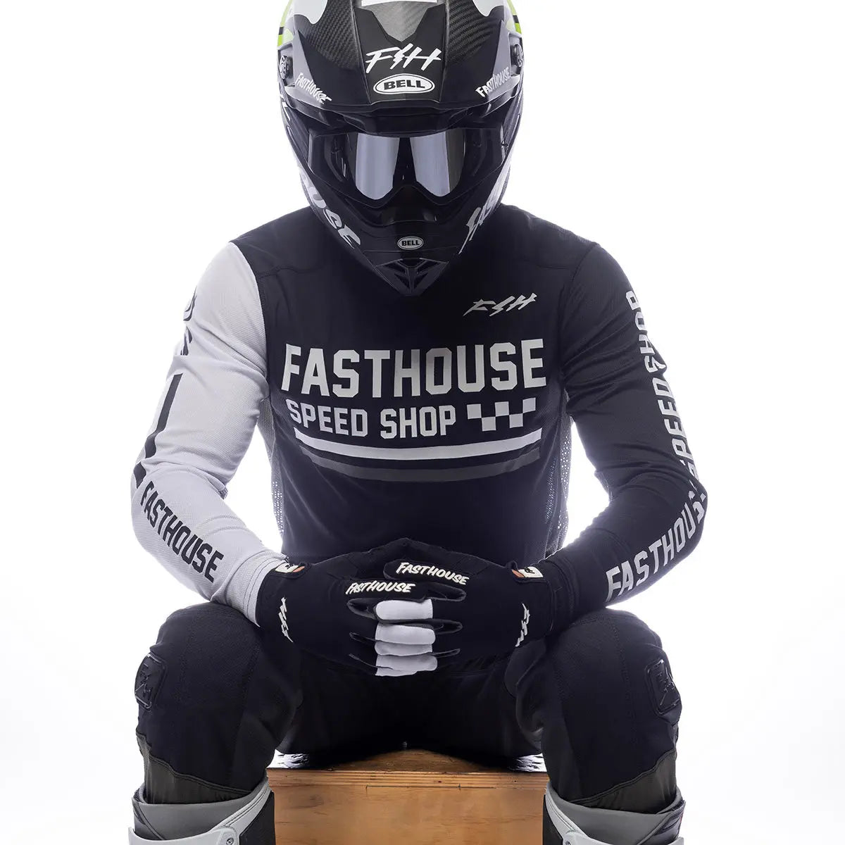 Grindhouse Hudson Jersey - Black/White - Fasthouse