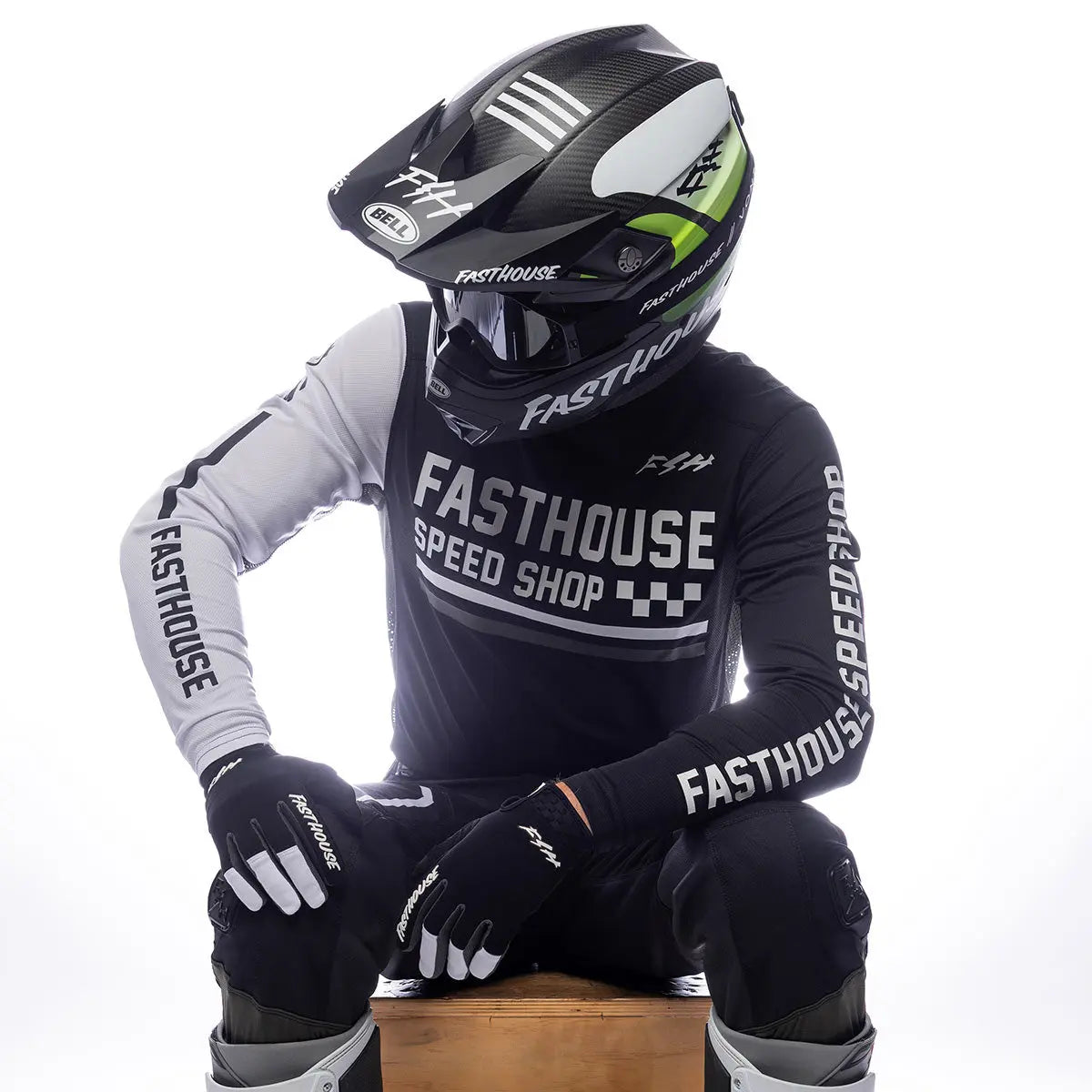 Grindhouse Hudson Jersey - Black/White - Fasthouse