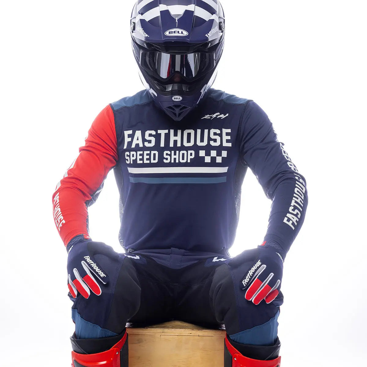 Grindhouse Hudson Jersey - Blue/Red - Fasthouse