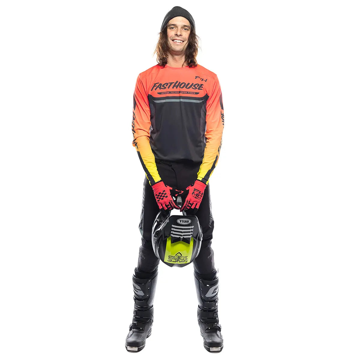 Helix Circuit Jersey - Hyper Coral/Black - Fasthouse