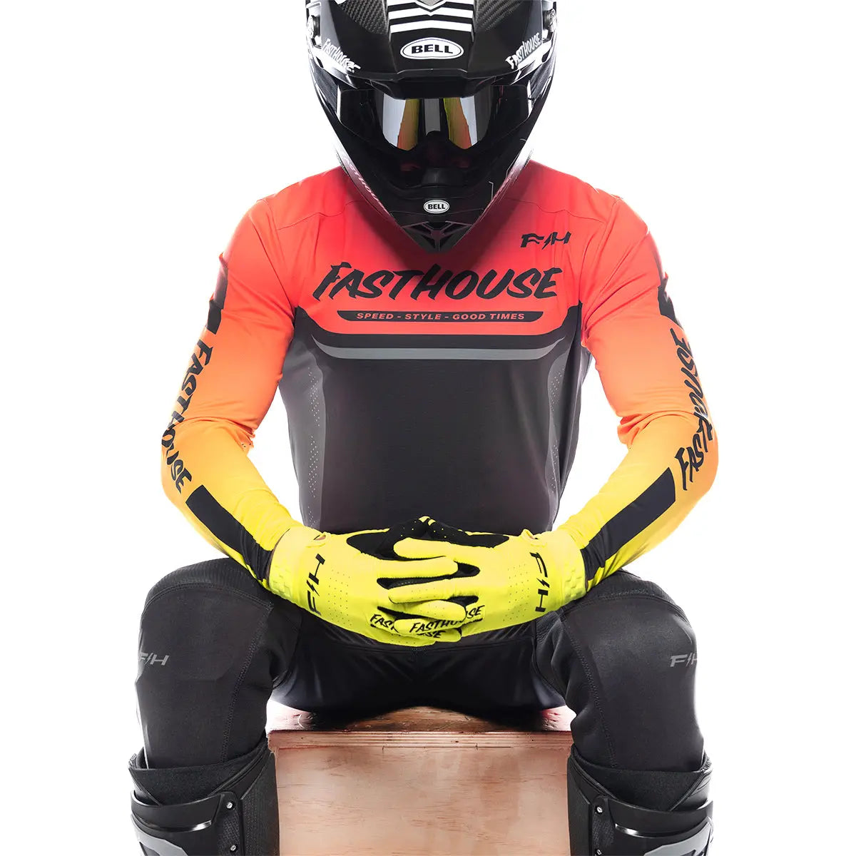 Helix Circuit Jersey - Hyper Coral/Black - Fasthouse