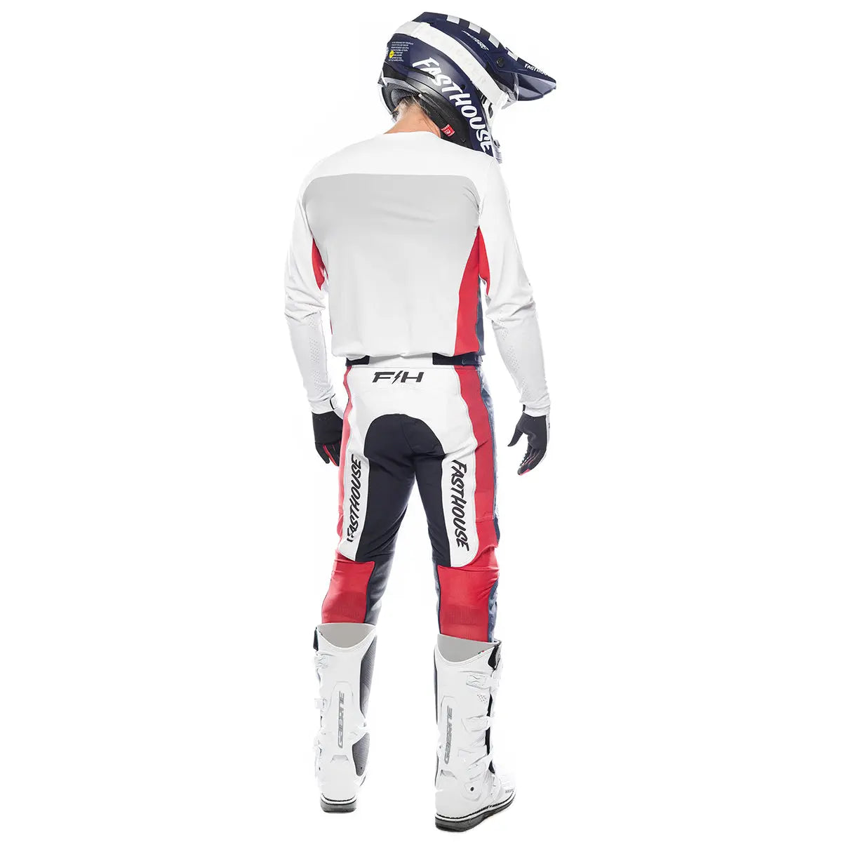 Helix Circuit Pant - Navy/White/Red - Fasthouse