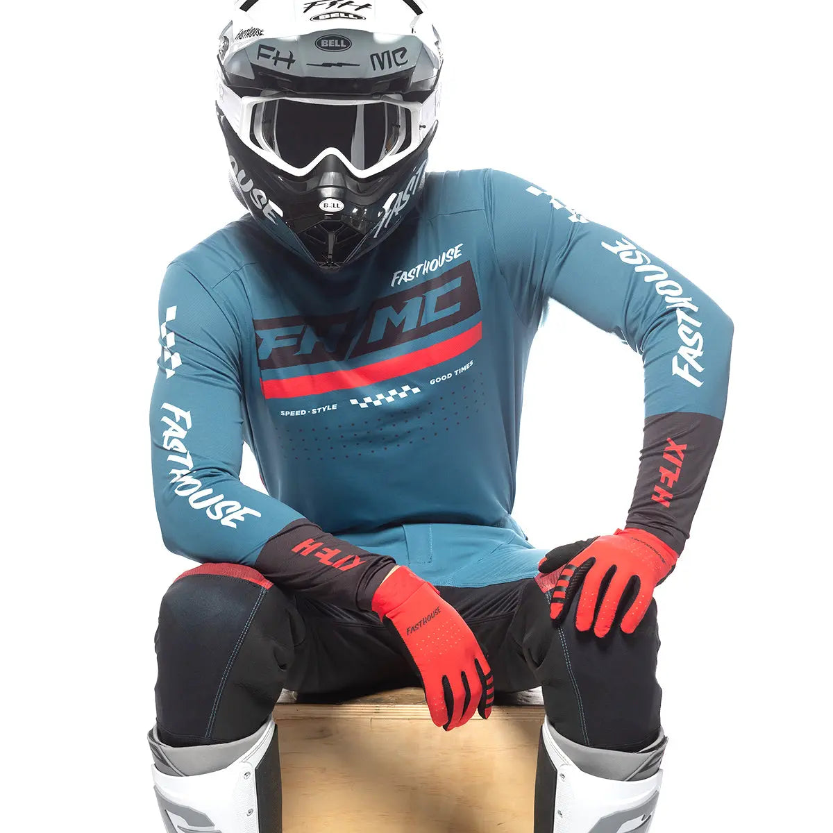 Helix Podium Jersey - Red/Black/Teal