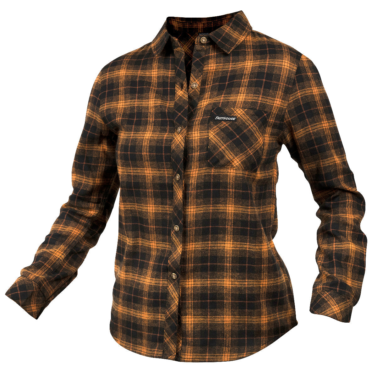 Honey Women's Flannel - Gold/Black Fasthouse