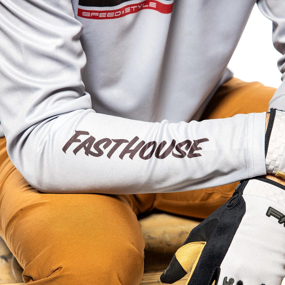 Impakt Cosmos LS Jersey - Light Gray - Fasthouse