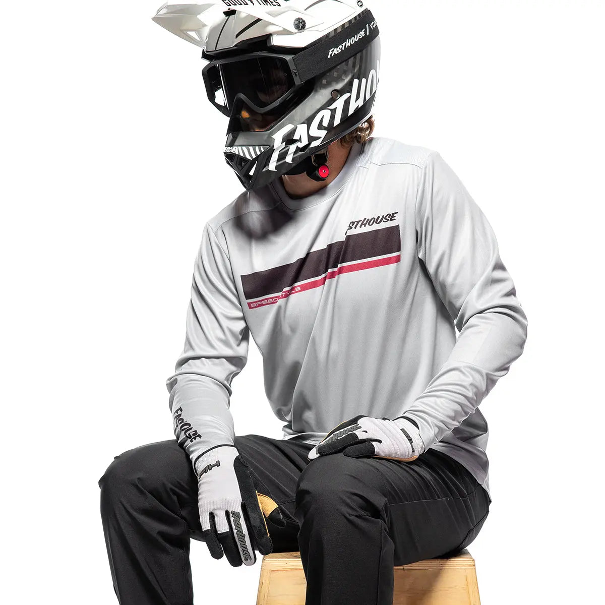 Impakt Cosmos LS Jersey - Light Gray - Fasthouse