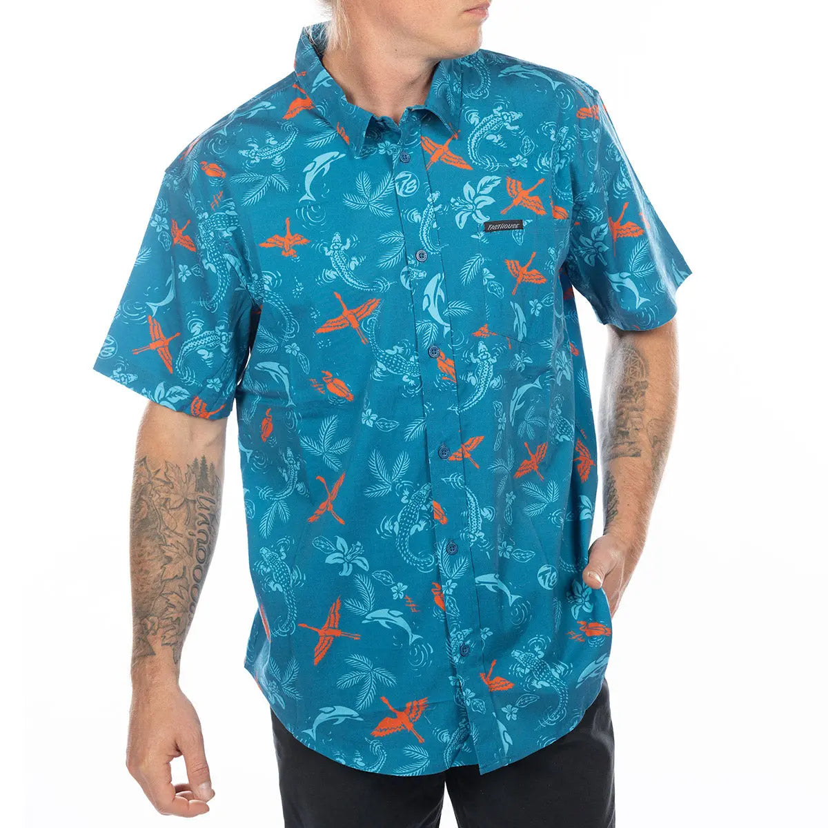 TB Island Hopper Youth Hawaiian Shirt Fasthouse
