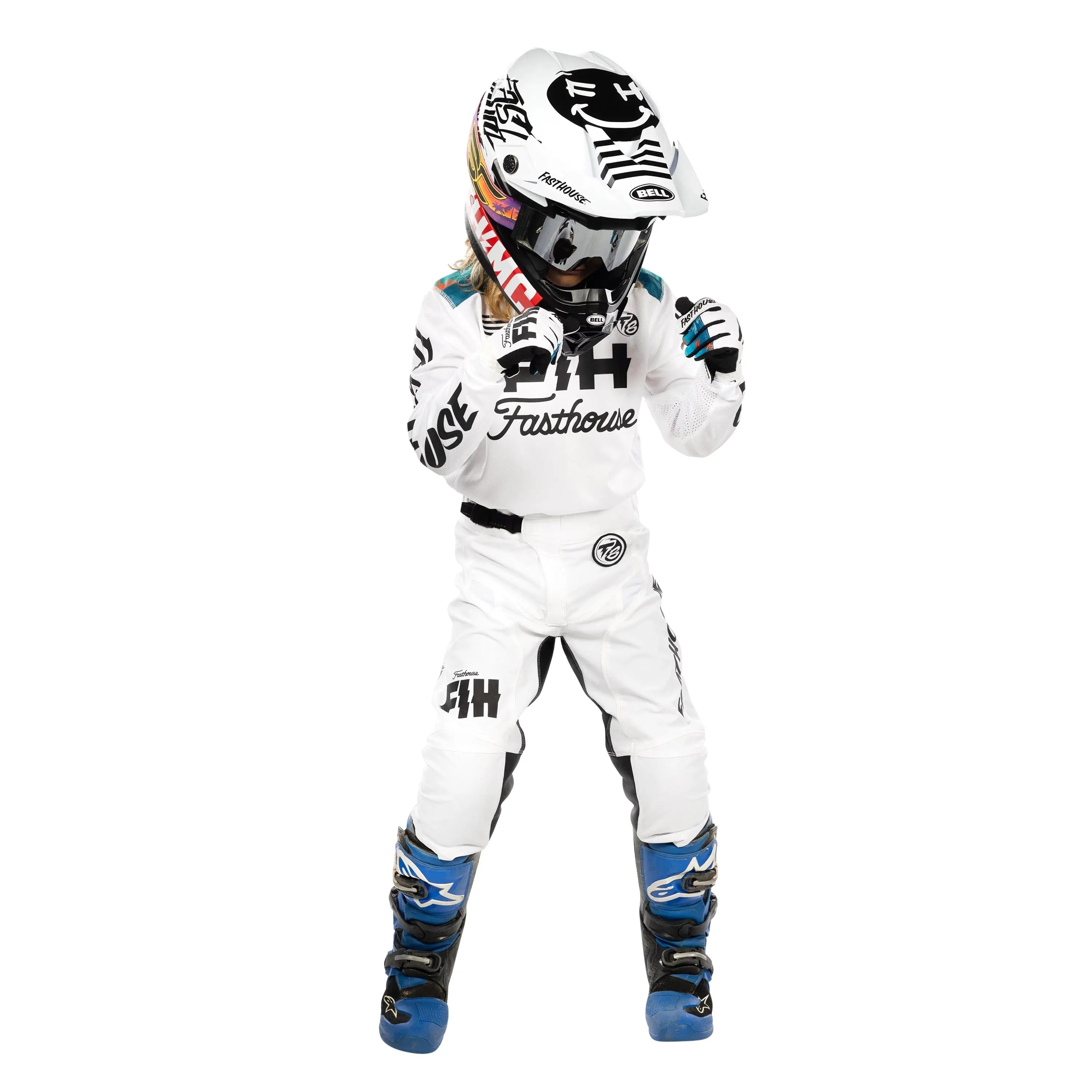 TB Island Hopper Grindhouse Youth Jersey - White Fasthouse