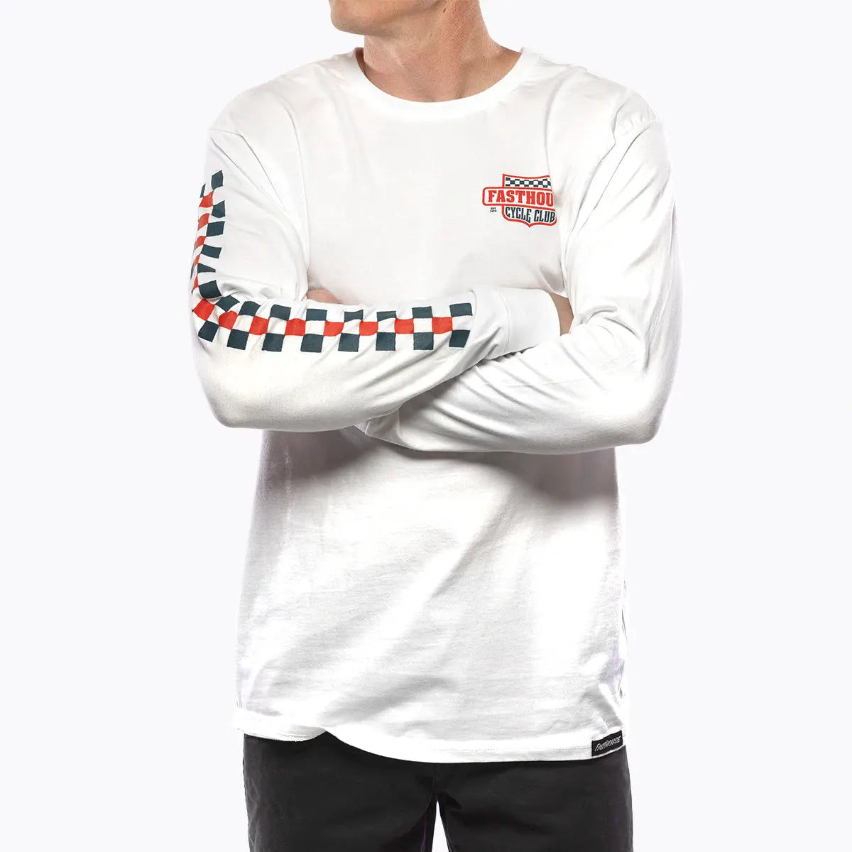 Krest Long Sleeve Tee - White - Fasthouse
