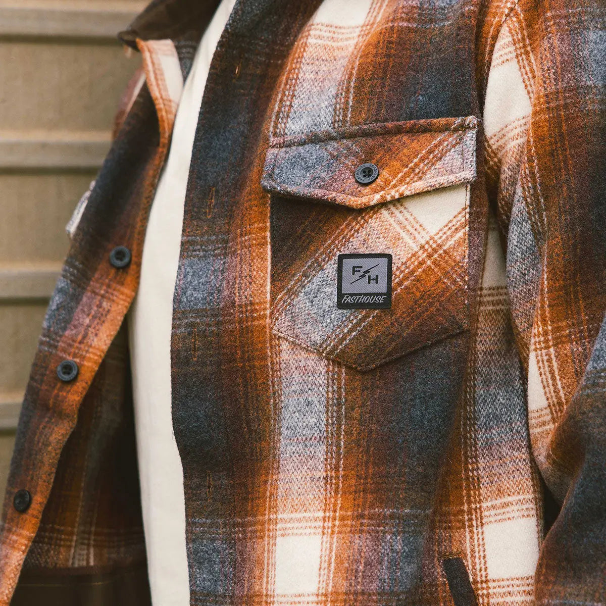 Folsom Heavyweight Flannel - Rust - Fasthouse