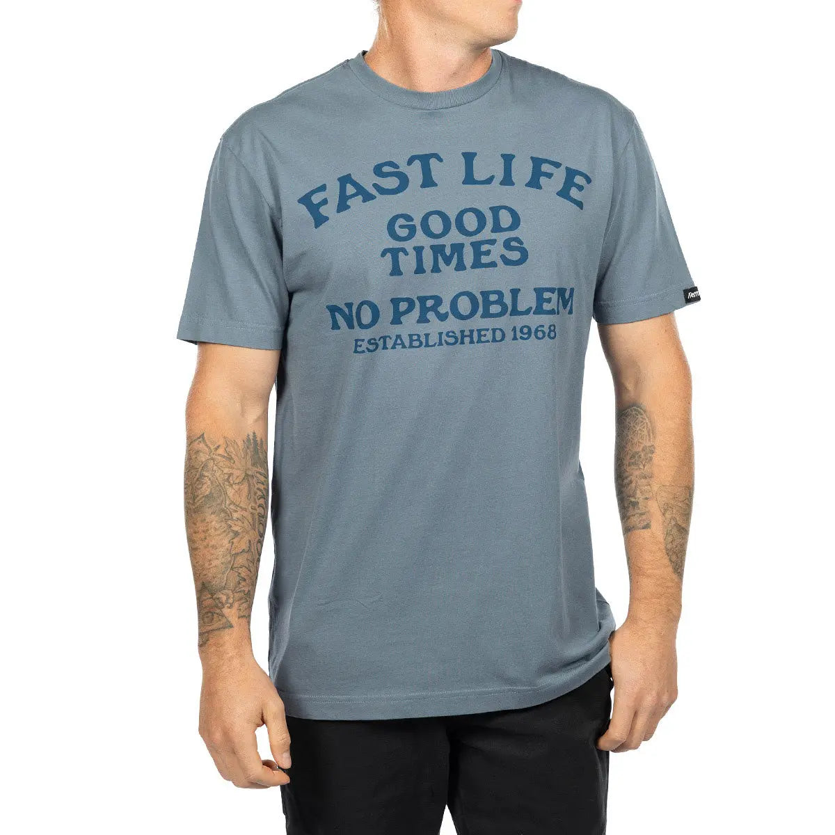 No Problem Tee - Denim Fasthouse