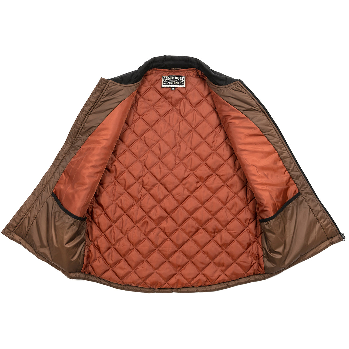 Prospector Puffer Vest - Black/Brown