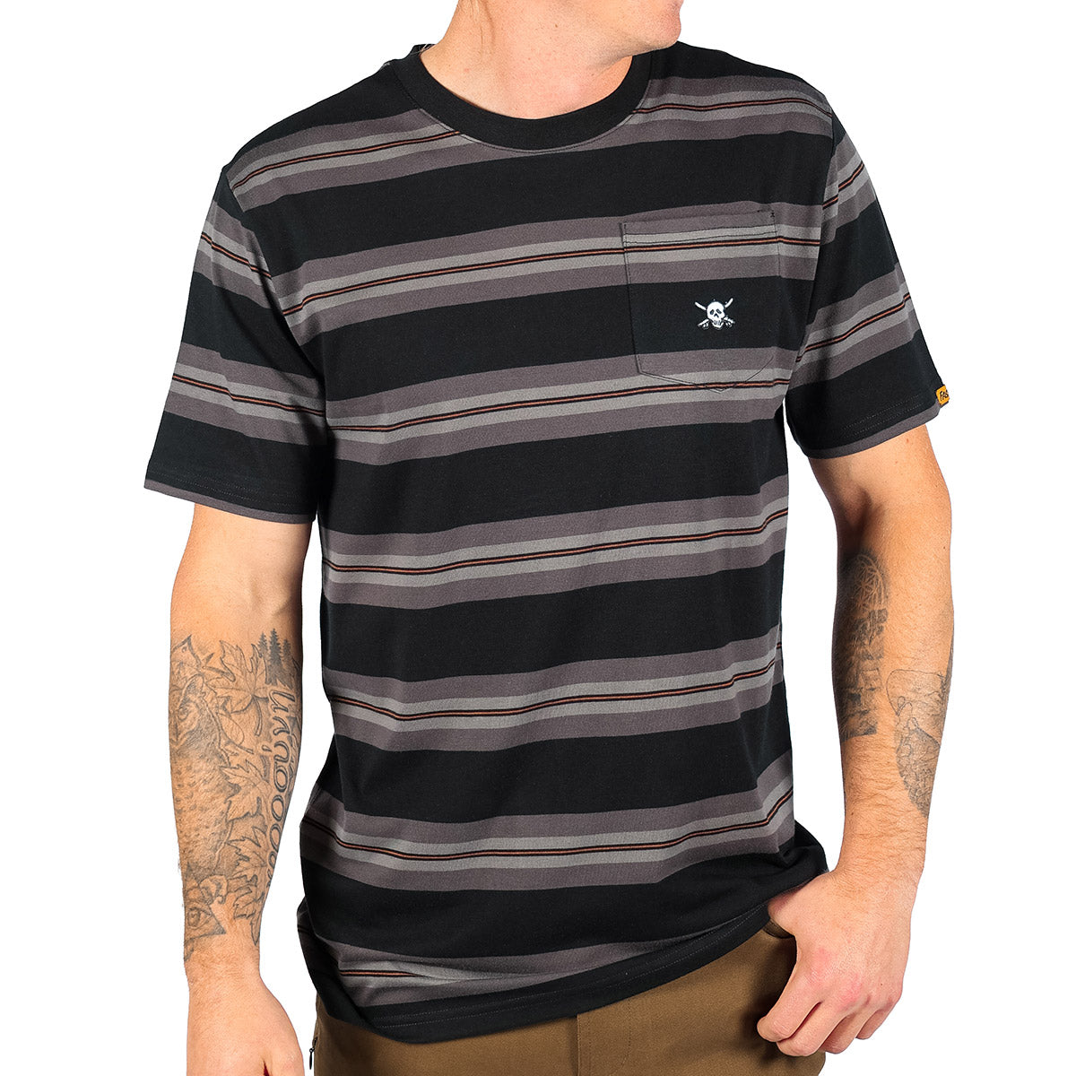 Rufus Yarn Dye Tee - Black/Grey